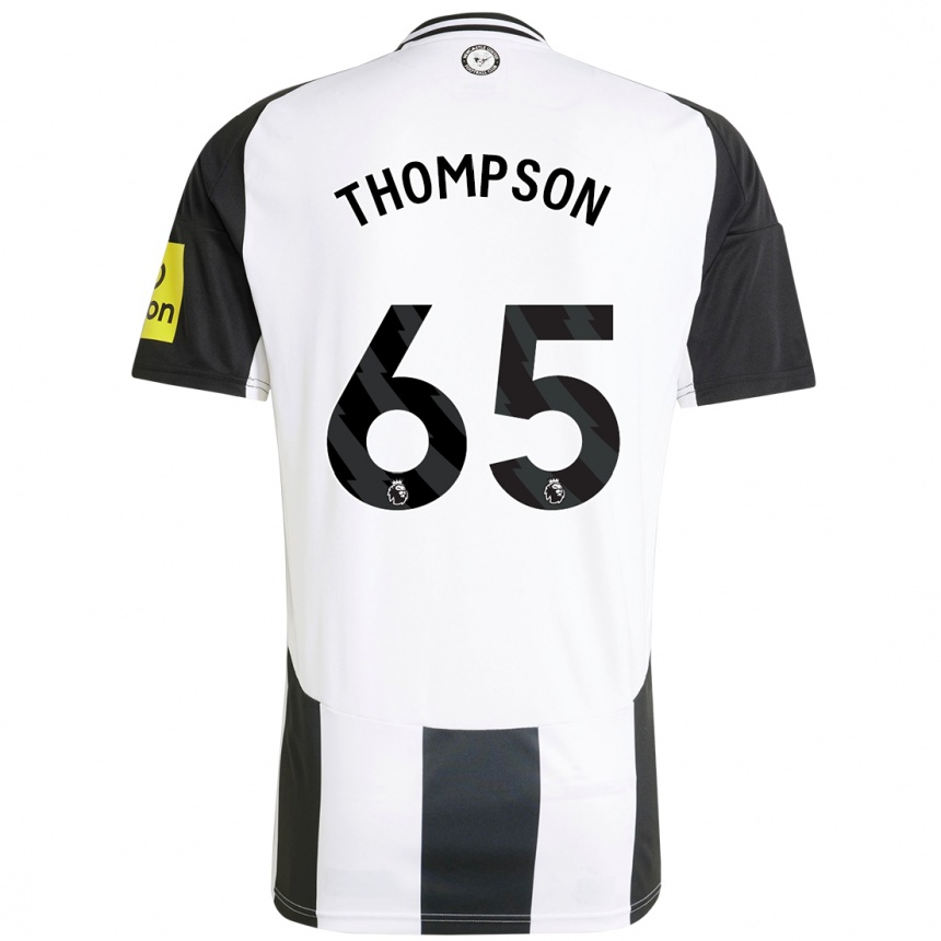 Niño Fútbol Camiseta Ciaran Thompson #65 Blanco Negro 1ª Equipación 2024/25 México