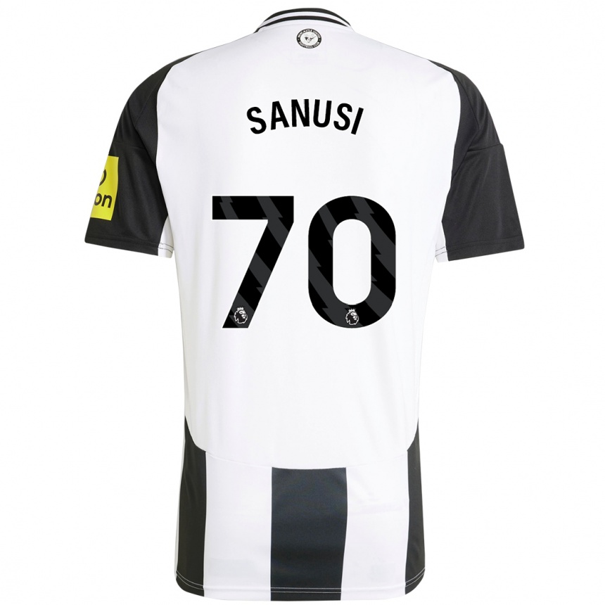 Niño Fútbol Camiseta Trevan Sanusi #70 Blanco Negro 1ª Equipación 2024/25 México