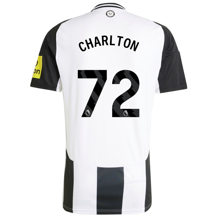 Niño Fútbol Camiseta Dylan Charlton #72 Blanco Negro 1ª Equipación 2024/25 México