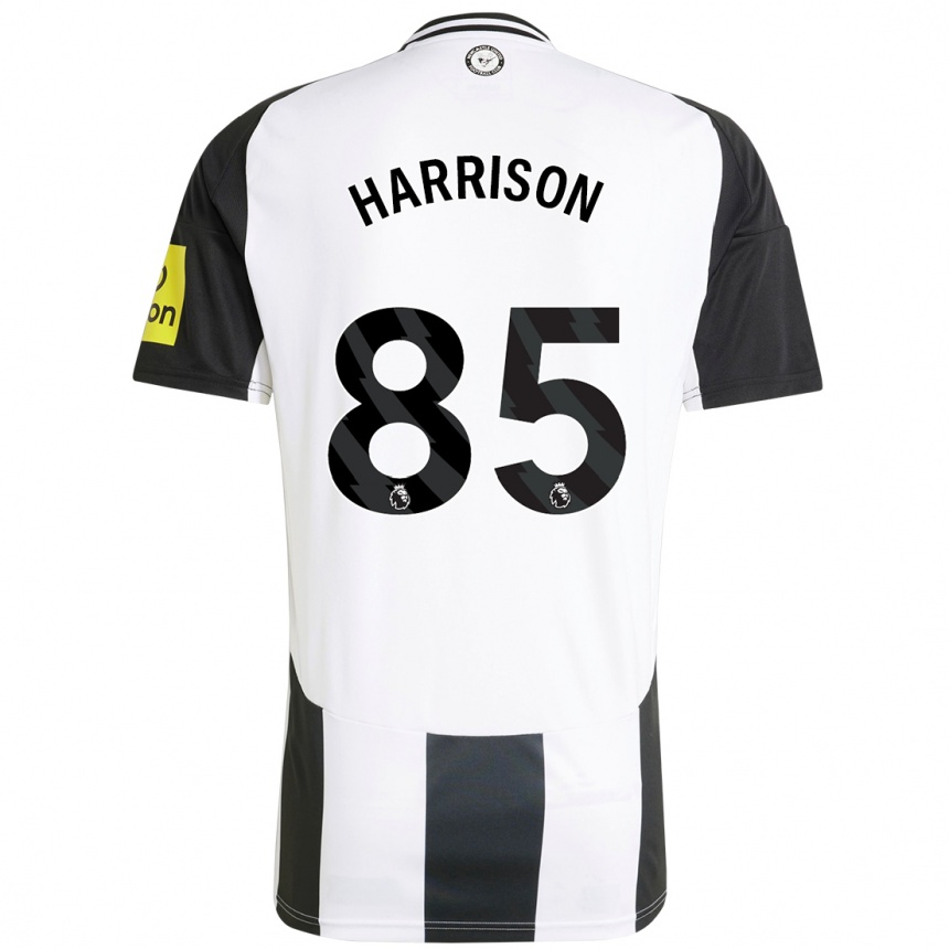 Niño Fútbol Camiseta Adam Harrison #85 Blanco Negro 1ª Equipación 2024/25 México