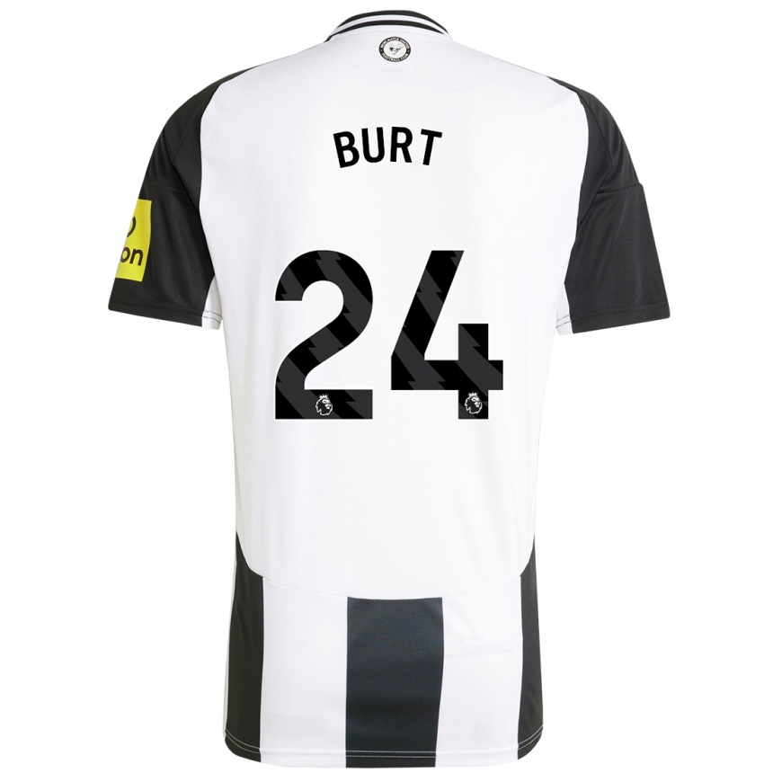 Niño Fútbol Camiseta Daisy Burt #24 Blanco Negro 1ª Equipación 2024/25 México