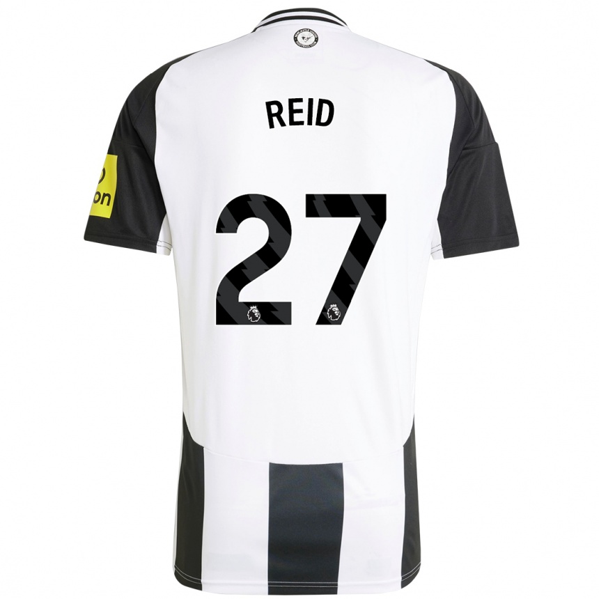 Niño Fútbol Camiseta Hannah Reid #27 Blanco Negro 1ª Equipación 2024/25 México