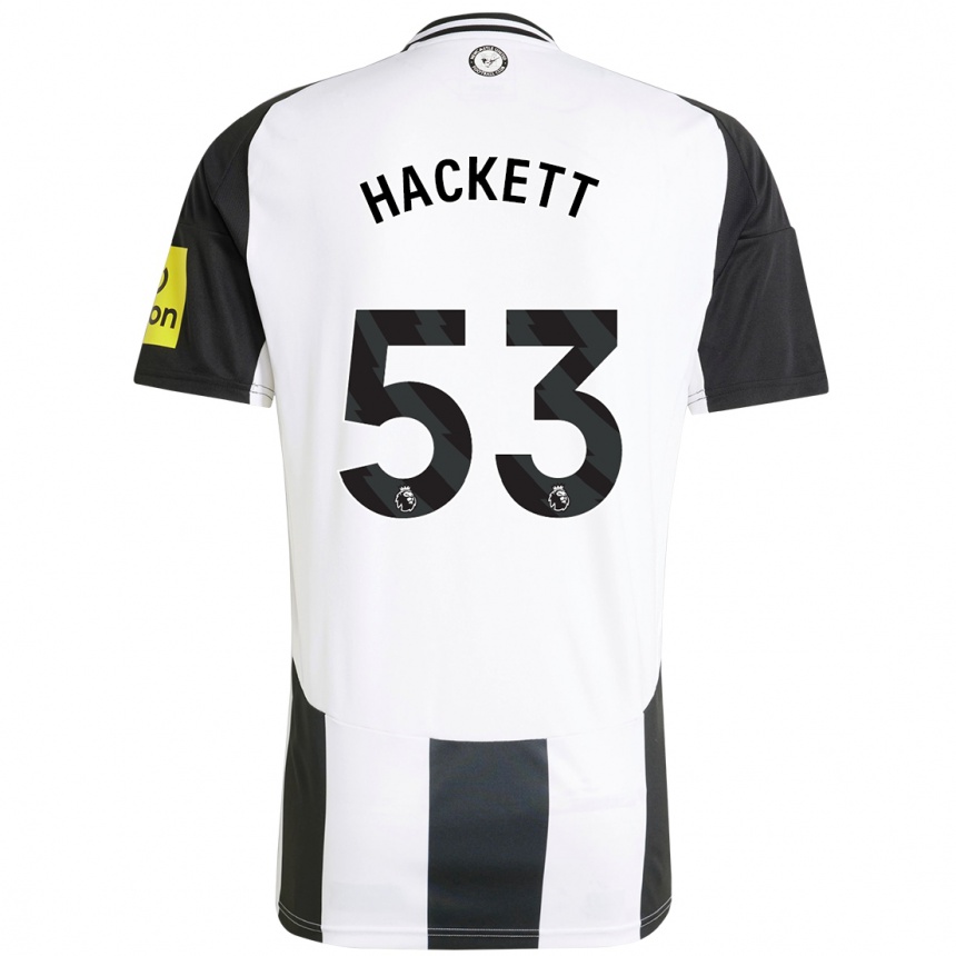 Niño Fútbol Camiseta Jordan Hackett #53 Blanco Negro 1ª Equipación 2024/25 México