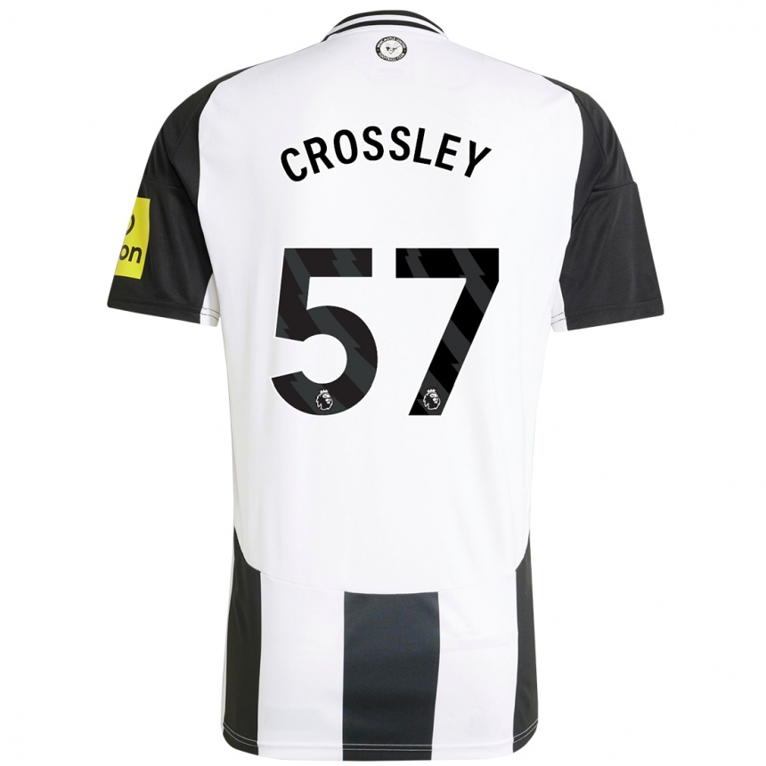 Niño Fútbol Camiseta Kyle Crossley #57 Blanco Negro 1ª Equipación 2024/25 México