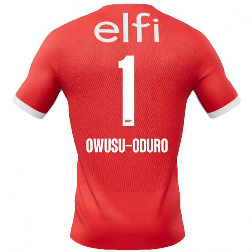 Niño Fútbol Camiseta Rome Jayden Owusu-Oduro #1 Rojo Blanco 1ª Equipación 2024/25 México