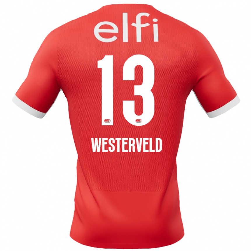 Niño Fútbol Camiseta Sem Westerveld #13 Rojo Blanco 1ª Equipación 2024/25 México