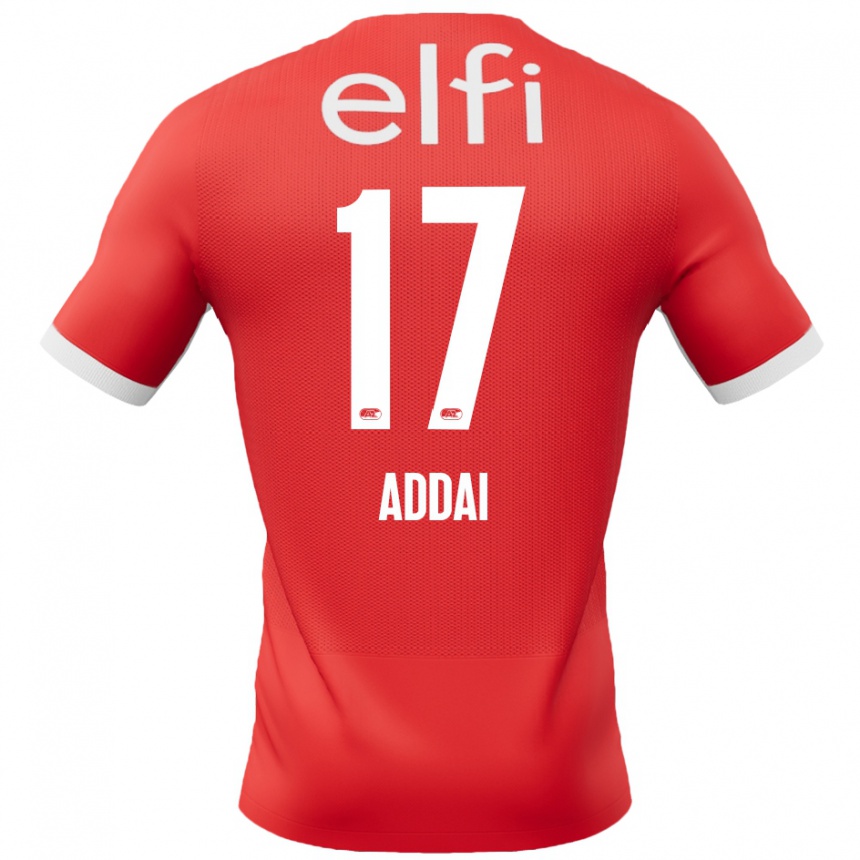 Niño Fútbol Camiseta Jayden Addai #17 Rojo Blanco 1ª Equipación 2024/25 México