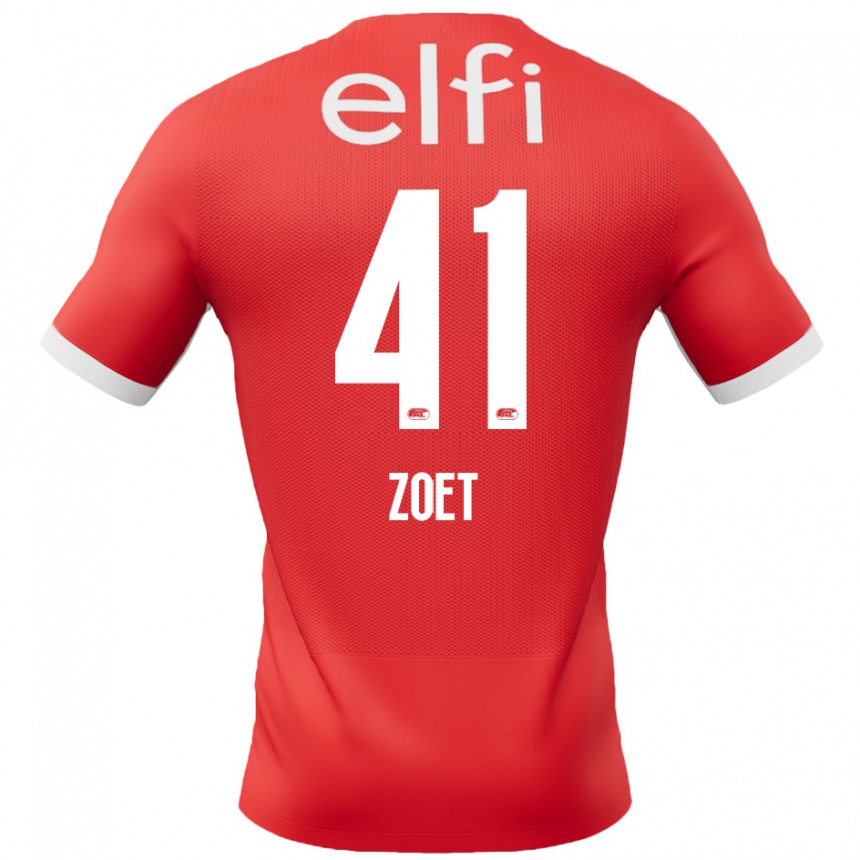 Niño Fútbol Camiseta Jeroen Zoet #41 Rojo Blanco 1ª Equipación 2024/25 México