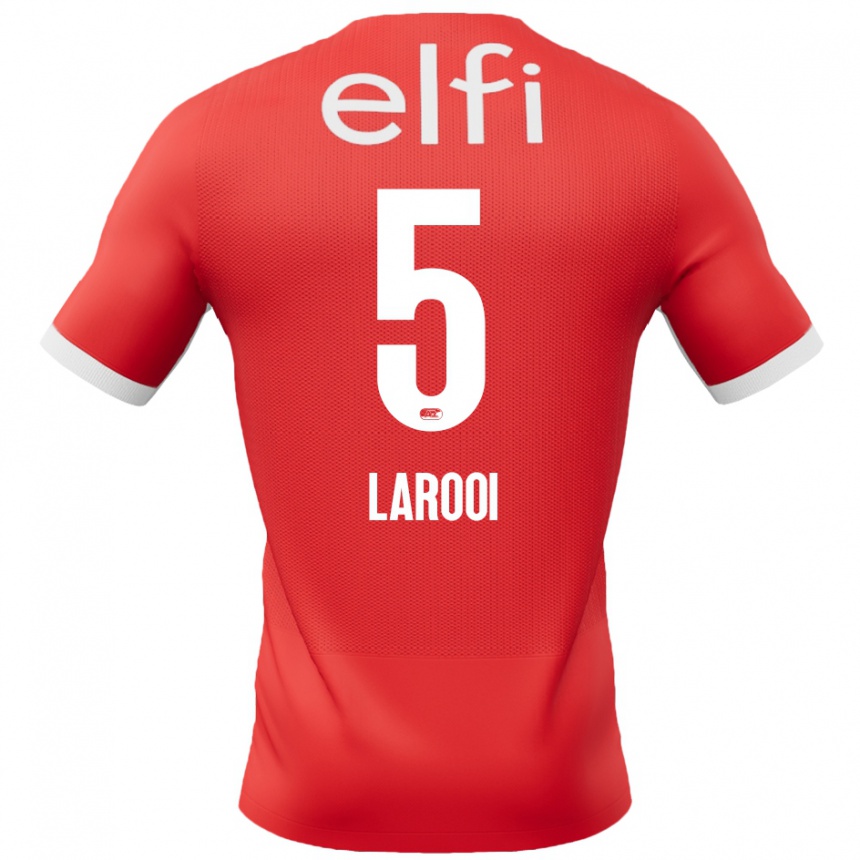 Niño Fútbol Camiseta Finn Larooi #5 Rojo Blanco 1ª Equipación 2024/25 México