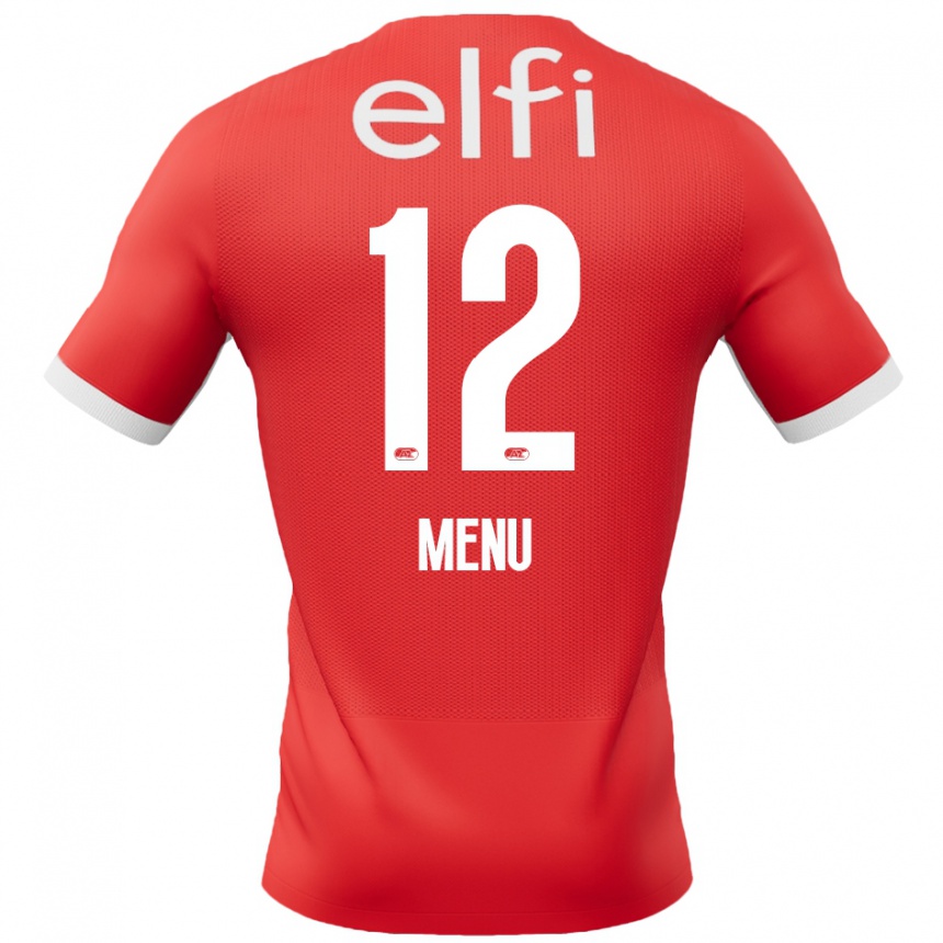 Niño Fútbol Camiseta Mathijs Menu #12 Rojo Blanco 1ª Equipación 2024/25 México