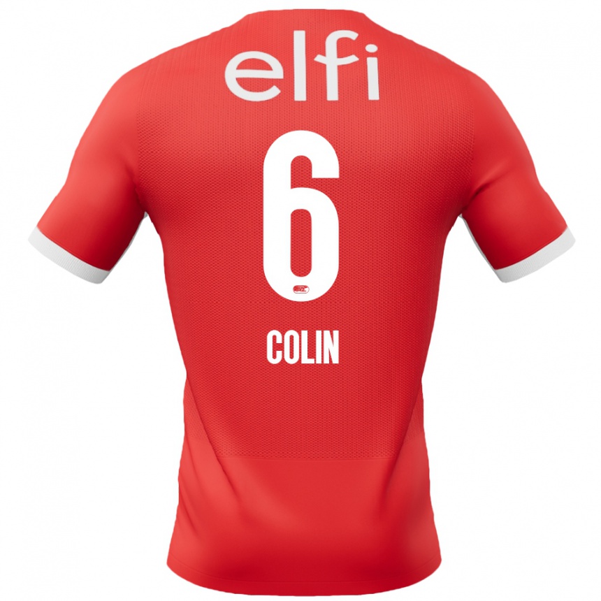 Niño Fútbol Camiseta Isa Colin #6 Rojo Blanco 1ª Equipación 2024/25 México