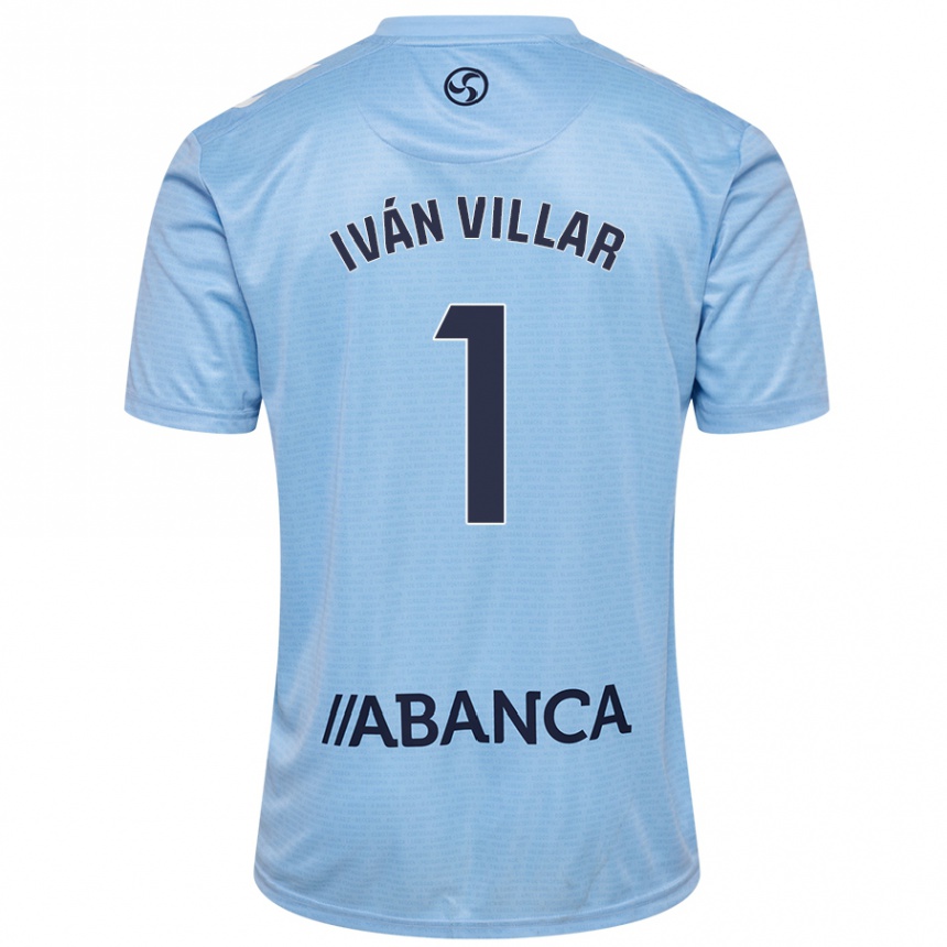 Niño Fútbol Camiseta Iván Villar #1 Azul Cielo 1ª Equipación 2024/25 México