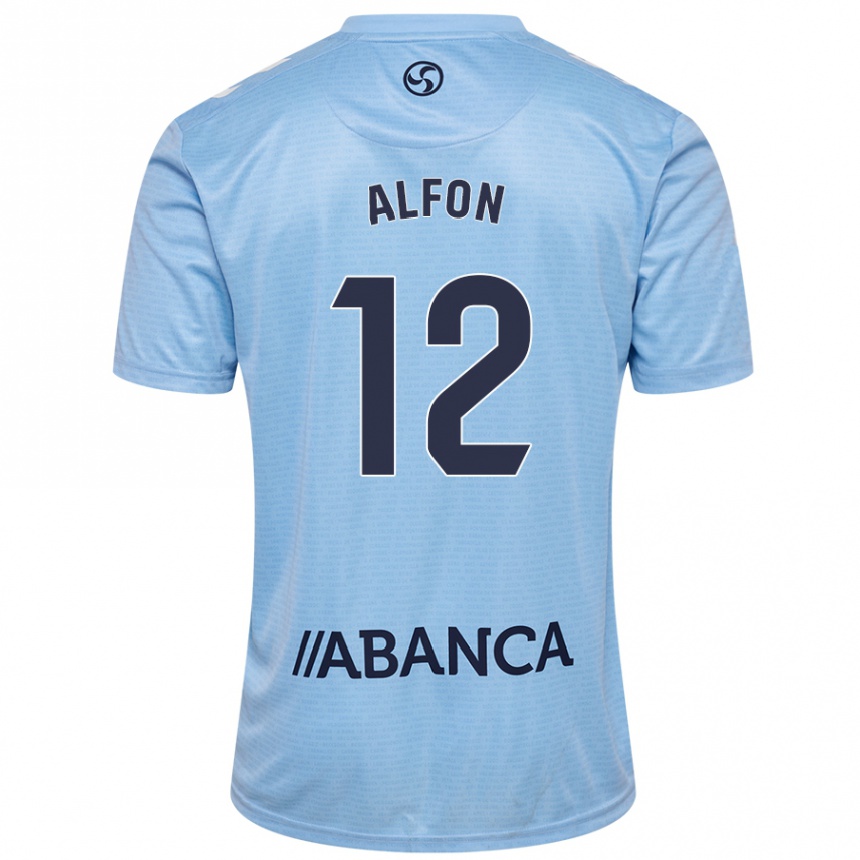 Niño Fútbol Camiseta Alfon González #12 Azul Cielo 1ª Equipación 2024/25 México