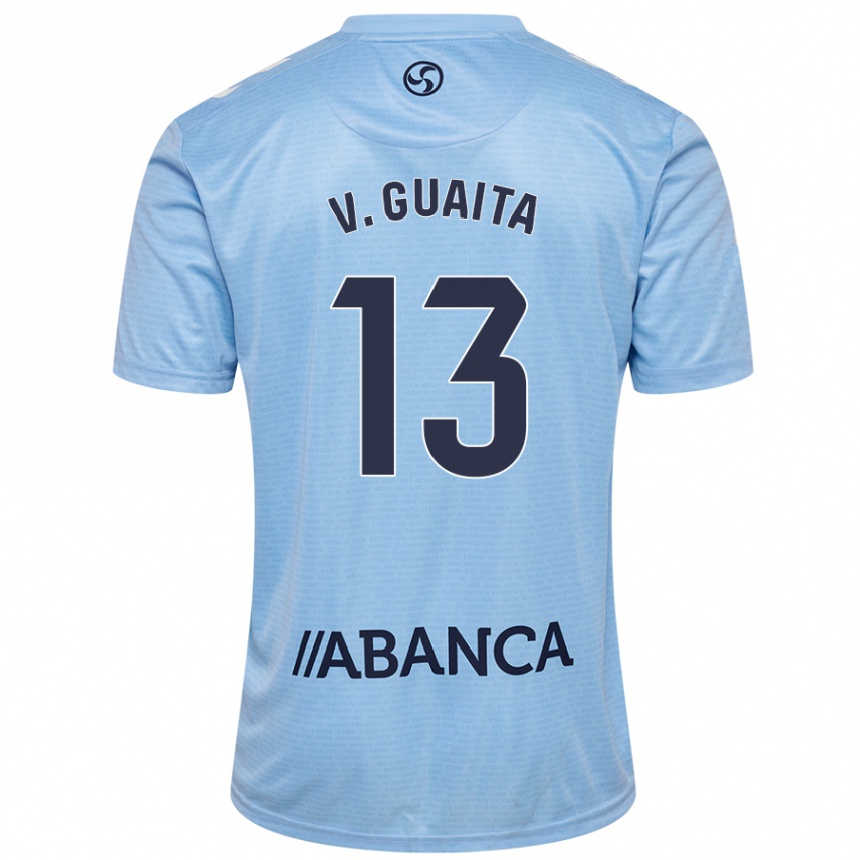 Niño Fútbol Camiseta Vicente Guaita #13 Azul Cielo 1ª Equipación 2024/25 México