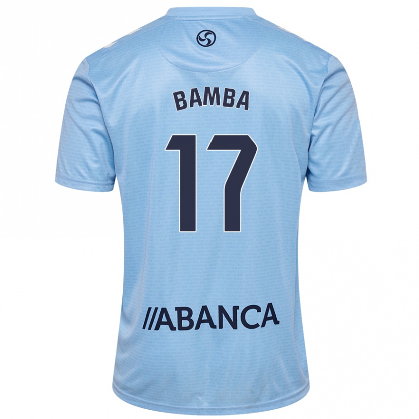 Niño Fútbol Camiseta Jonathan Bamba #17 Azul Cielo 1ª Equipación 2024/25 México