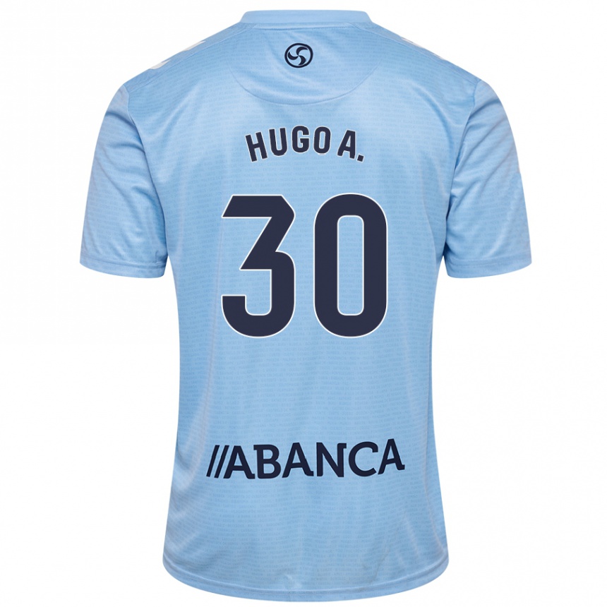 Niño Fútbol Camiseta Hugo Álvarez #30 Azul Cielo 1ª Equipación 2024/25 México