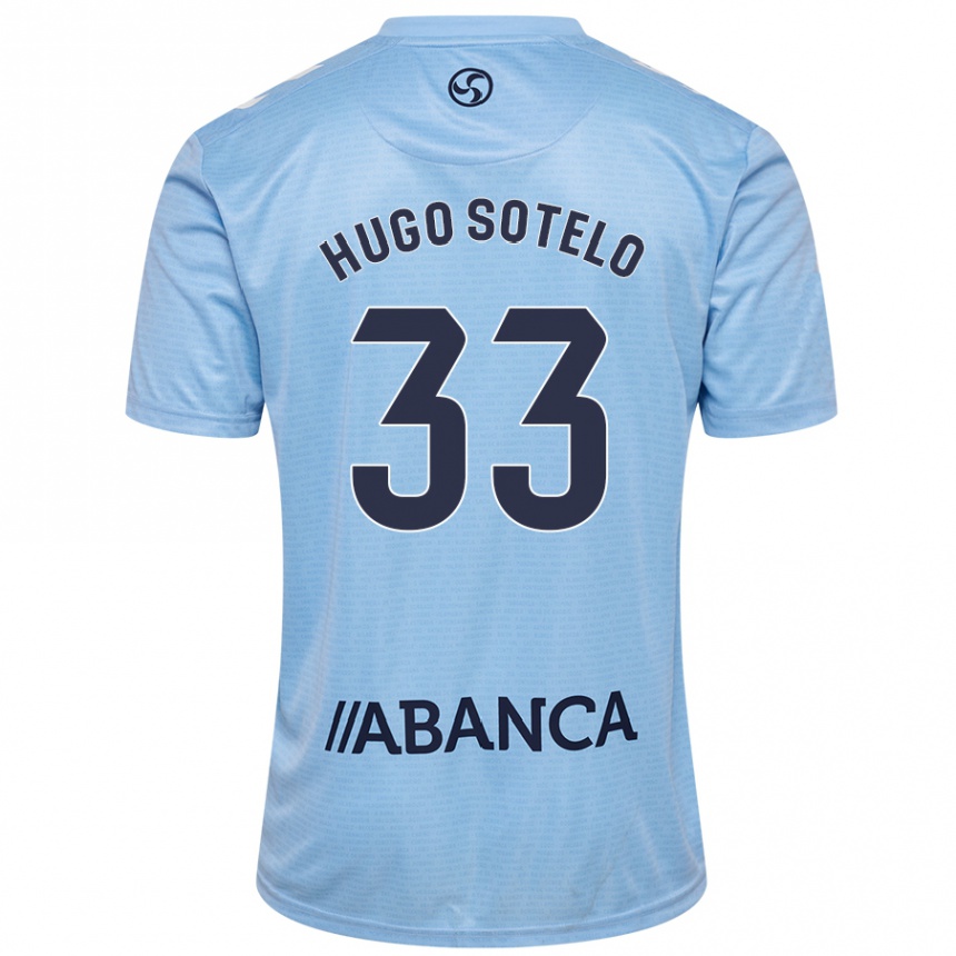 Niño Fútbol Camiseta Hugo Sotelo #33 Azul Cielo 1ª Equipación 2024/25 México