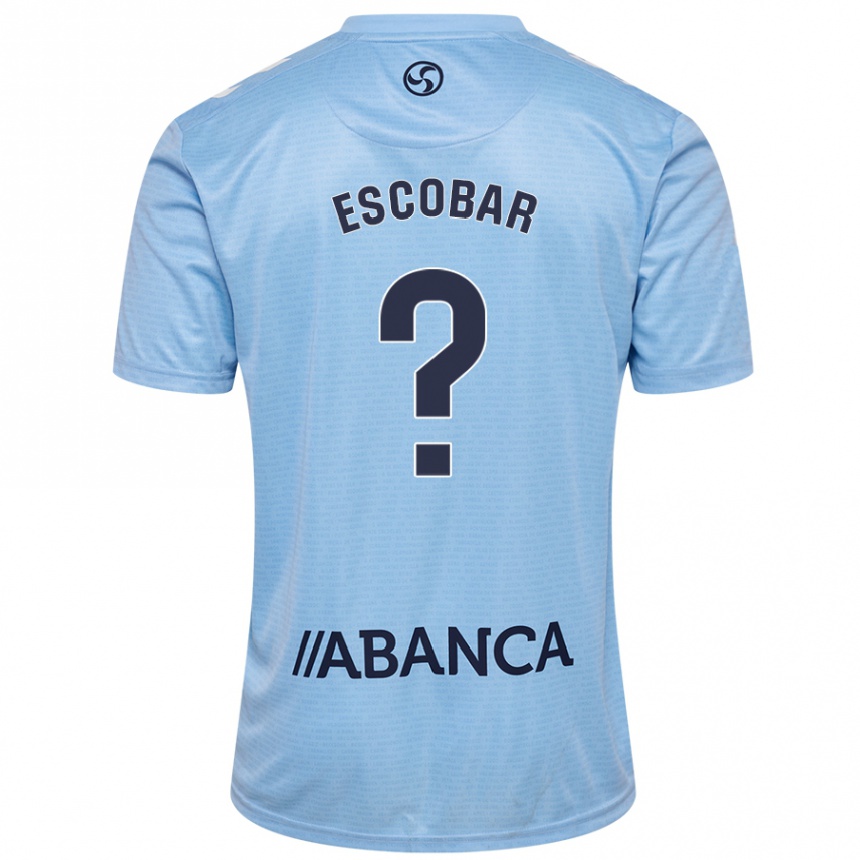 Niño Fútbol Camiseta Jordi Escobar #0 Azul Cielo 1ª Equipación 2024/25 México