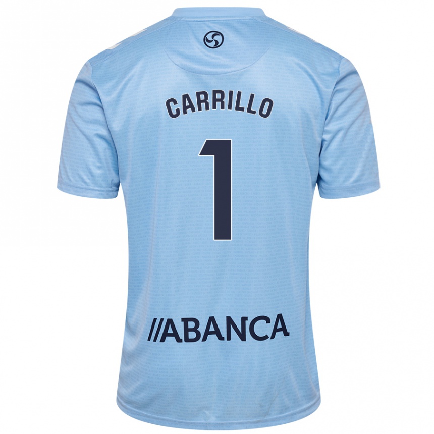 Niño Fútbol Camiseta Coke Carrillo #1 Azul Cielo 1ª Equipación 2024/25 México