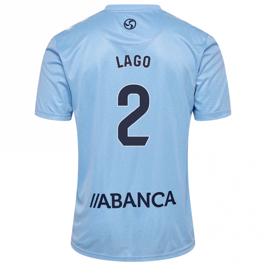 Niño Fútbol Camiseta Yoel Lago #2 Azul Cielo 1ª Equipación 2024/25 México