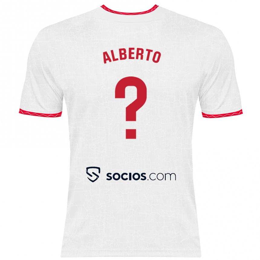 Niño Fútbol Camiseta Alberto González #0 Blanco Rojo 1ª Equipación 2024/25 México