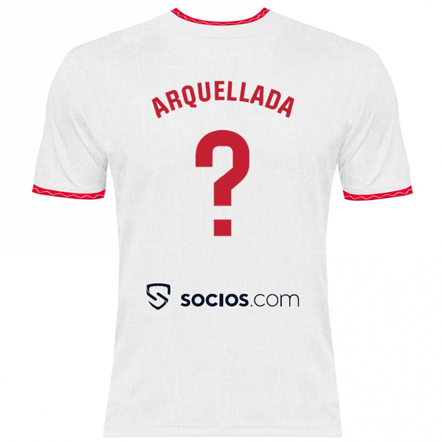 Niño Fútbol Camiseta Álvaro Arquellada #0 Blanco Rojo 1ª Equipación 2024/25 México