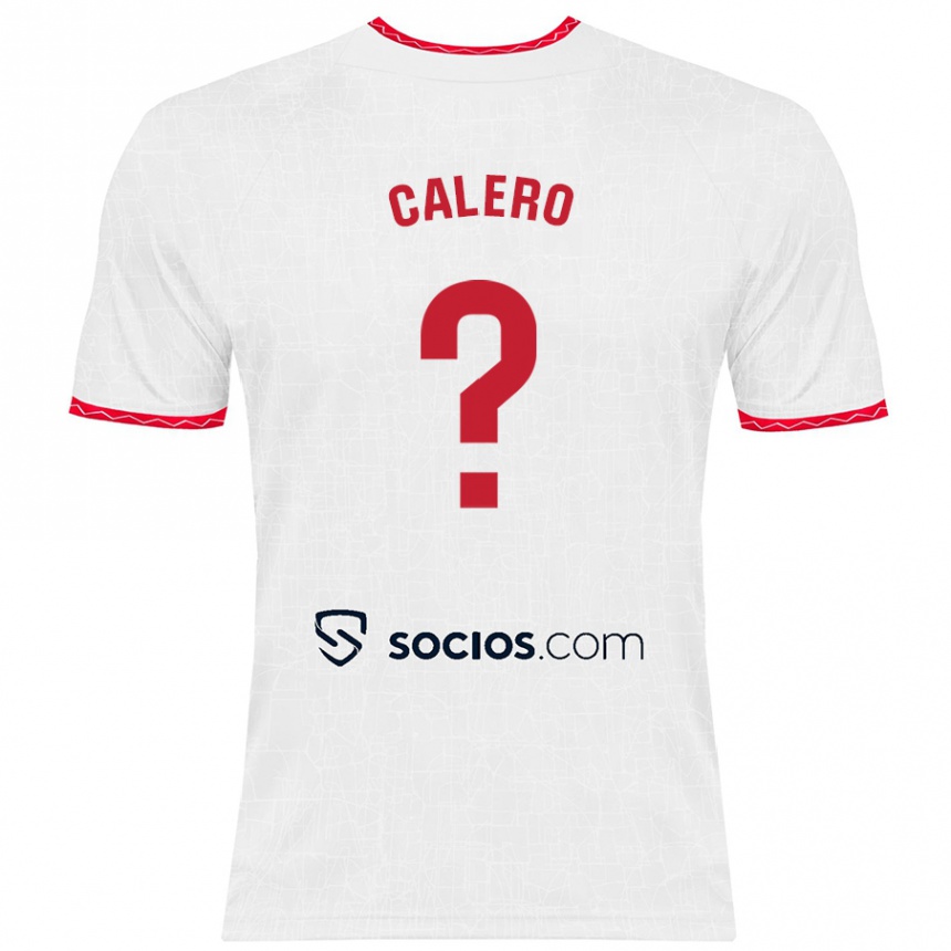 Niño Fútbol Camiseta Josema Calero #0 Blanco Rojo 1ª Equipación 2024/25 México