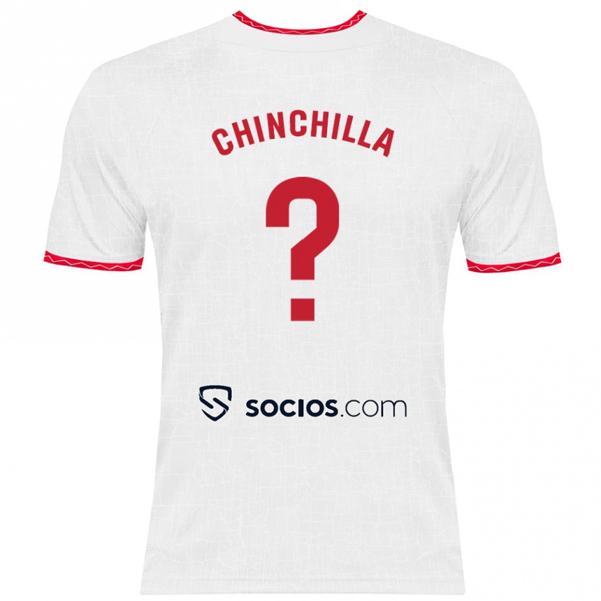 Niño Fútbol Camiseta Gustavo Chinchilla #0 Blanco Rojo 1ª Equipación 2024/25 México