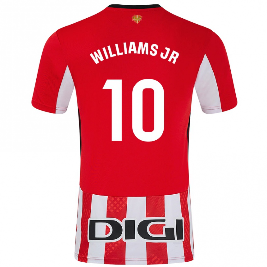 Niño Fútbol Camiseta Nico Williams #10 Rojo Blanco 1ª Equipación 2024/25 México