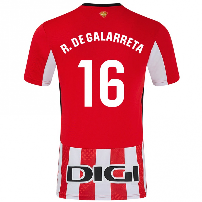 Niño Fútbol Camiseta Iñigo Ruiz De Galarreta #16 Rojo Blanco 1ª Equipación 2024/25 México