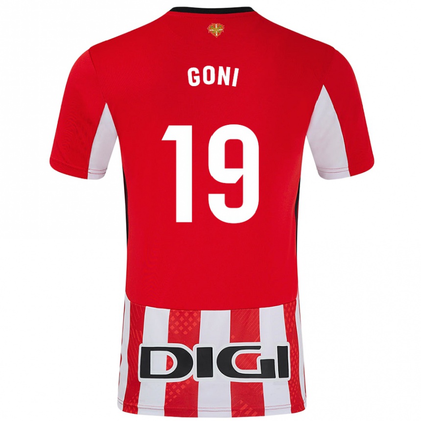 Niño Fútbol Camiseta Marcos Goñi #19 Rojo Blanco 1ª Equipación 2024/25 México