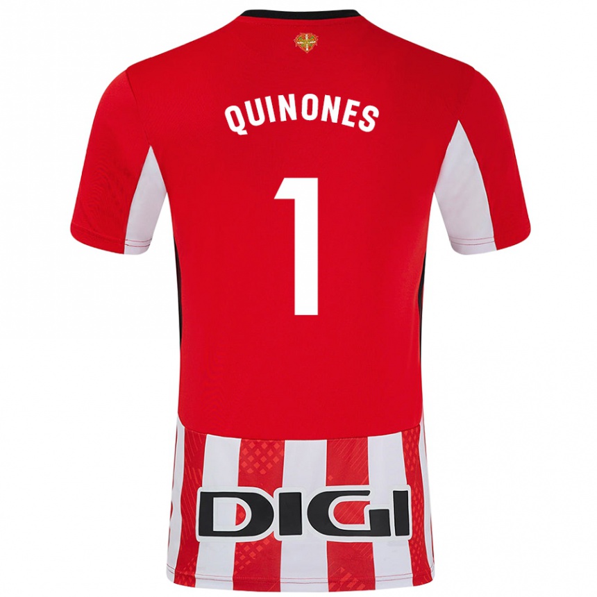 Niño Fútbol Camiseta Mariasun Quiñones #1 Rojo Blanco 1ª Equipación 2024/25 México