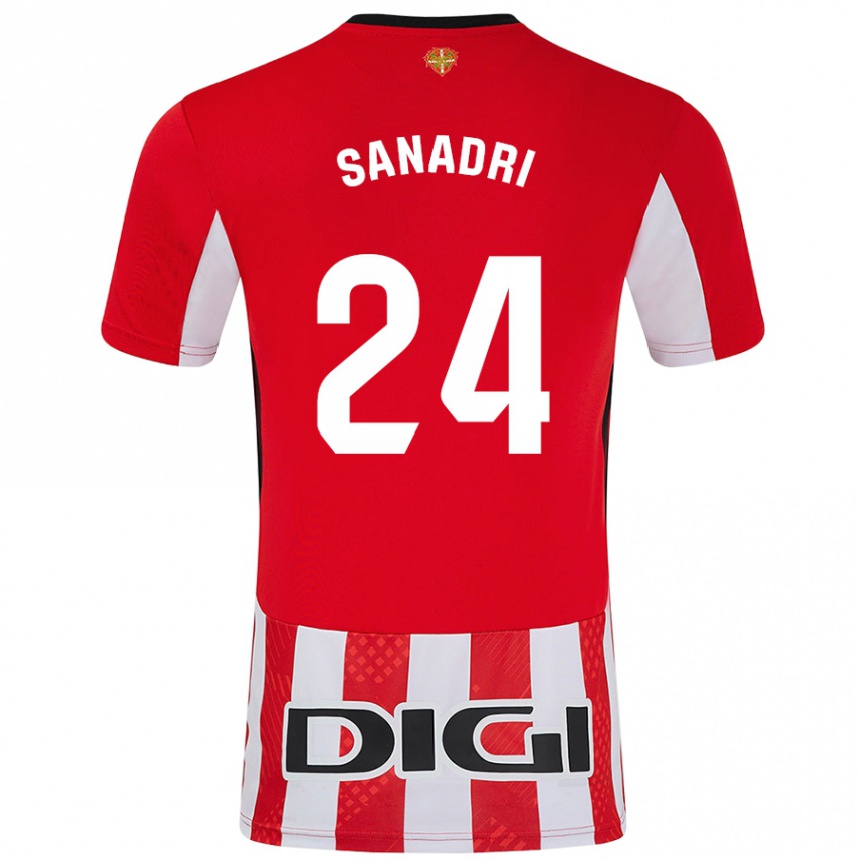 Niño Fútbol Camiseta Sanadri #24 Rojo Blanco 1ª Equipación 2024/25 México