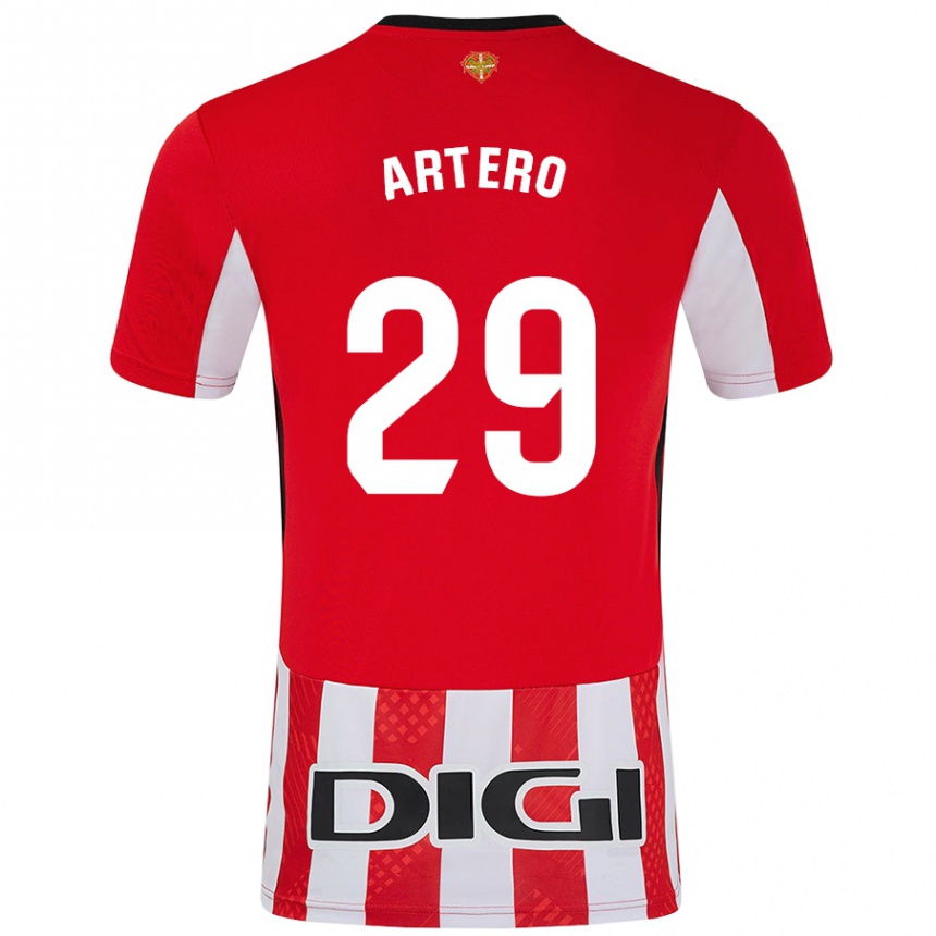 Niño Fútbol Camiseta Marina Artero Moreno #29 Rojo Blanco 1ª Equipación 2024/25 México