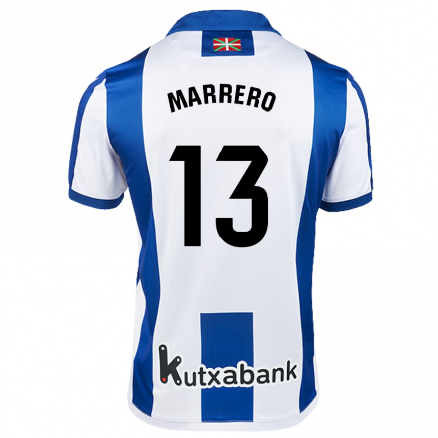 Niño Fútbol Camiseta Unai Marrero #13 Blanco Azul 1ª Equipación 2024/25 México