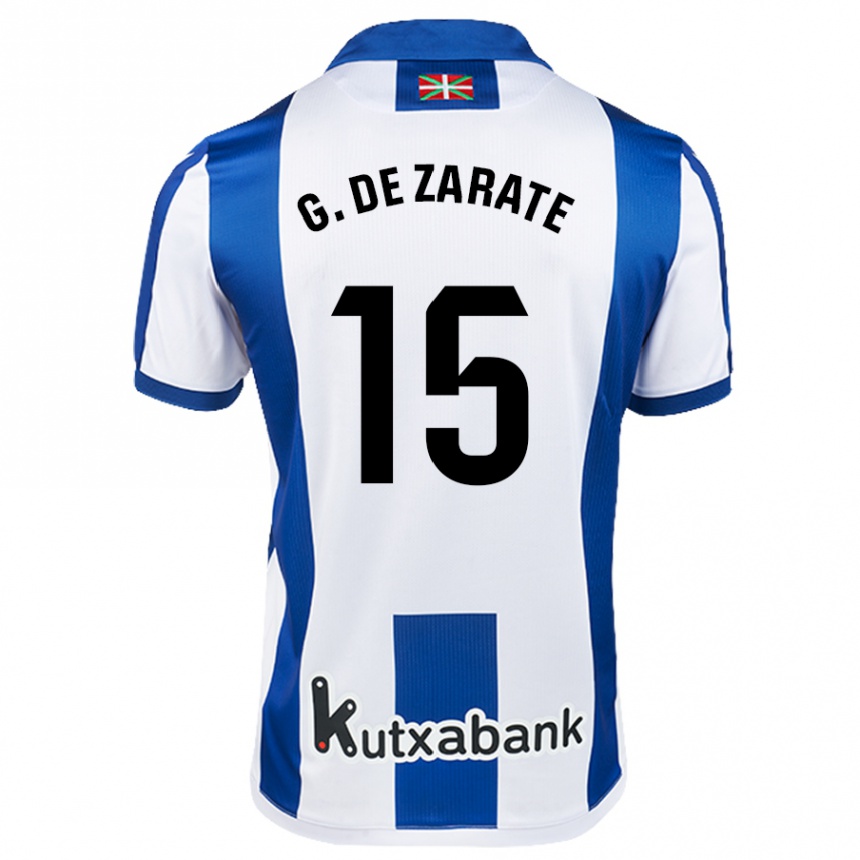 Niño Fútbol Camiseta Urko González De Zarate #15 Blanco Azul 1ª Equipación 2024/25 México