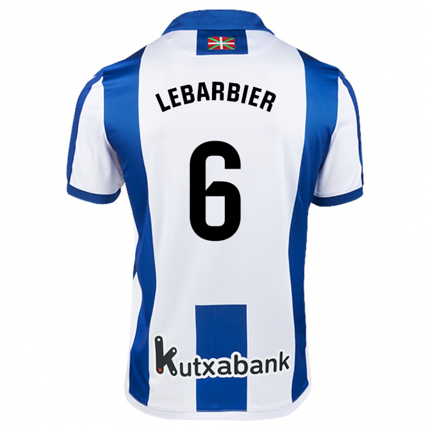 Niño Fútbol Camiseta Alex Lebarbier #6 Blanco Azul 1ª Equipación 2024/25 México