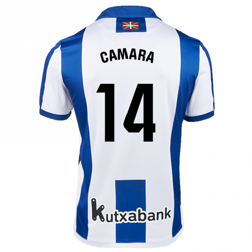 Niño Fútbol Camiseta Ibra Cámara #14 Blanco Azul 1ª Equipación 2024/25 México