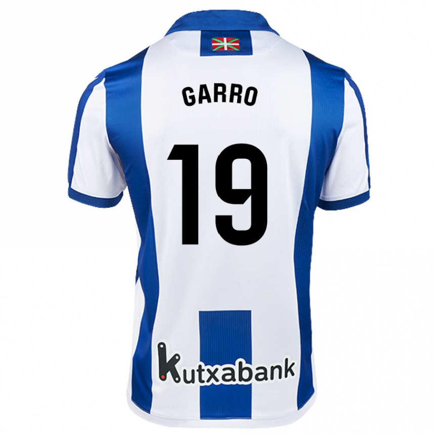 Niño Fútbol Camiseta Jon Garro #19 Blanco Azul 1ª Equipación 2024/25 México