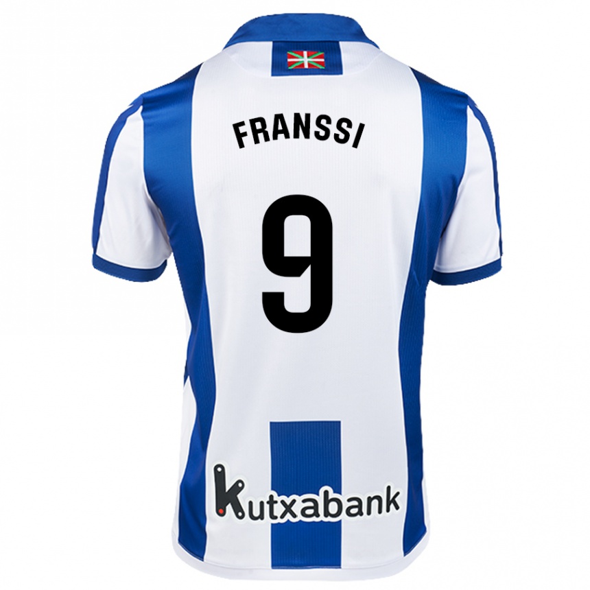 Niño Fútbol Camiseta Sanni Maija Franssi #9 Blanco Azul 1ª Equipación 2024/25 México