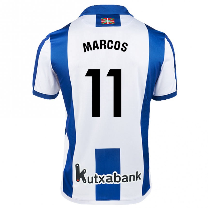 Niño Fútbol Camiseta Cecilia Marcos Nabal #11 Blanco Azul 1ª Equipación 2024/25 México