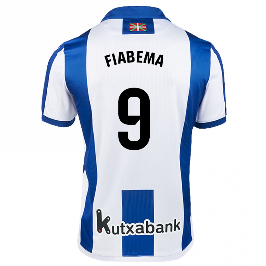 Niño Fútbol Camiseta Bryan Fiabema #9 Blanco Azul 1ª Equipación 2024/25 México