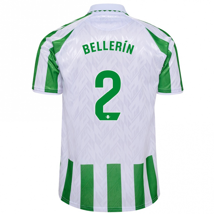 Niño Fútbol Camiseta Hector Bellerin #2 Verde Rayas Blancas 1ª Equipación 2024/25 México