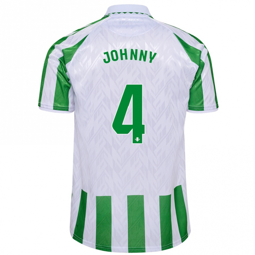 Niño Fútbol Camiseta Johnny Cardoso #4 Verde Rayas Blancas 1ª Equipación 2024/25 México