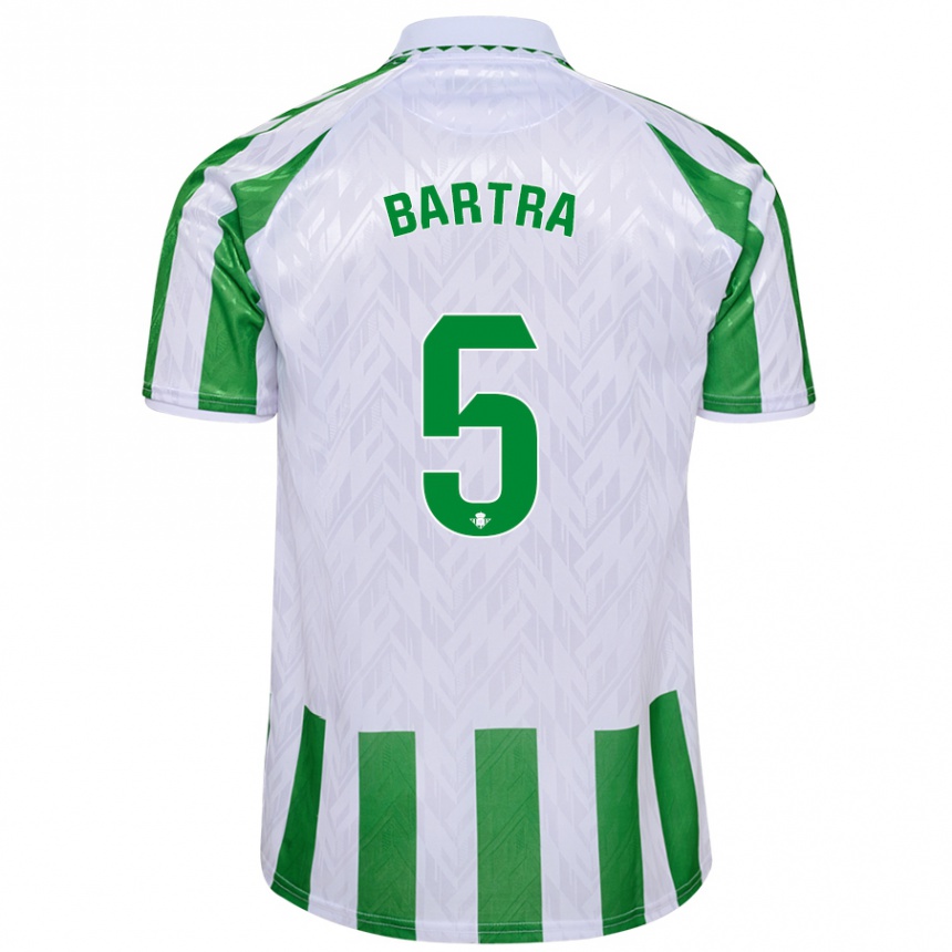 Niño Fútbol Camiseta Marc Bartra #5 Verde Rayas Blancas 1ª Equipación 2024/25 México