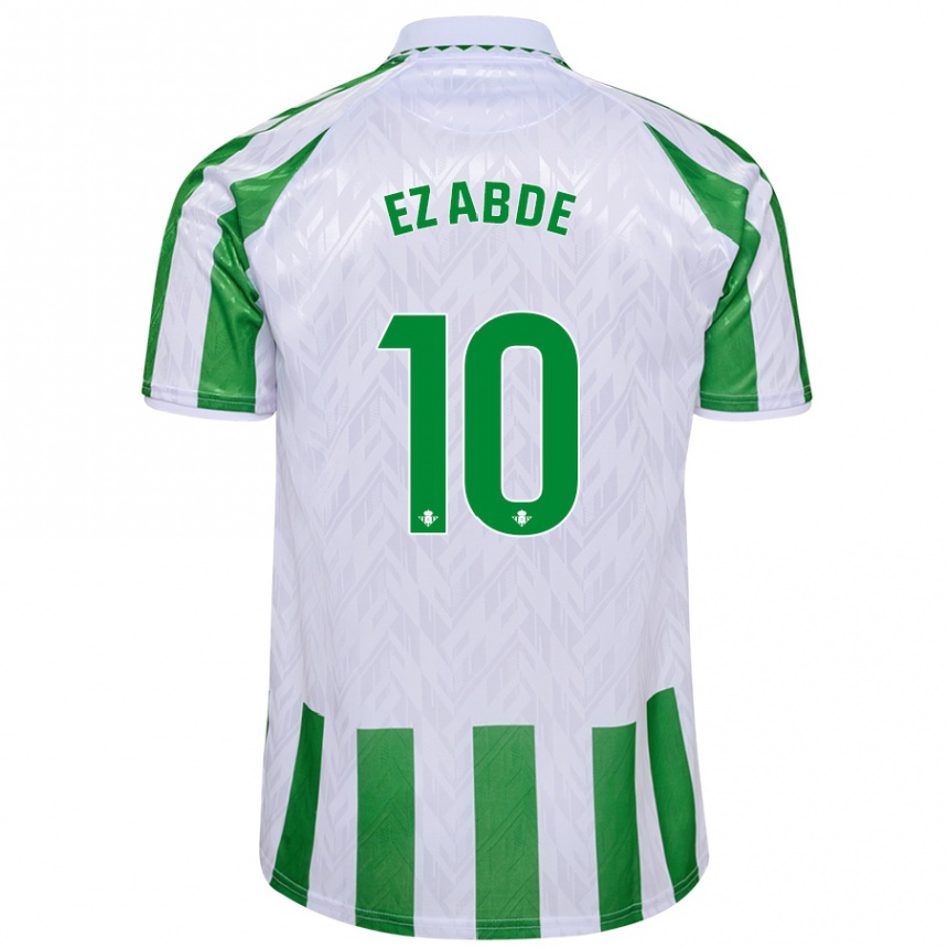 Niño Fútbol Camiseta Abde Ezzalzouli #10 Verde Rayas Blancas 1ª Equipación 2024/25 México