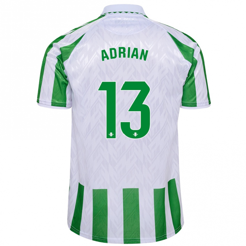 Niño Fútbol Camiseta Adrian #13 Verde Rayas Blancas 1ª Equipación 2024/25 México