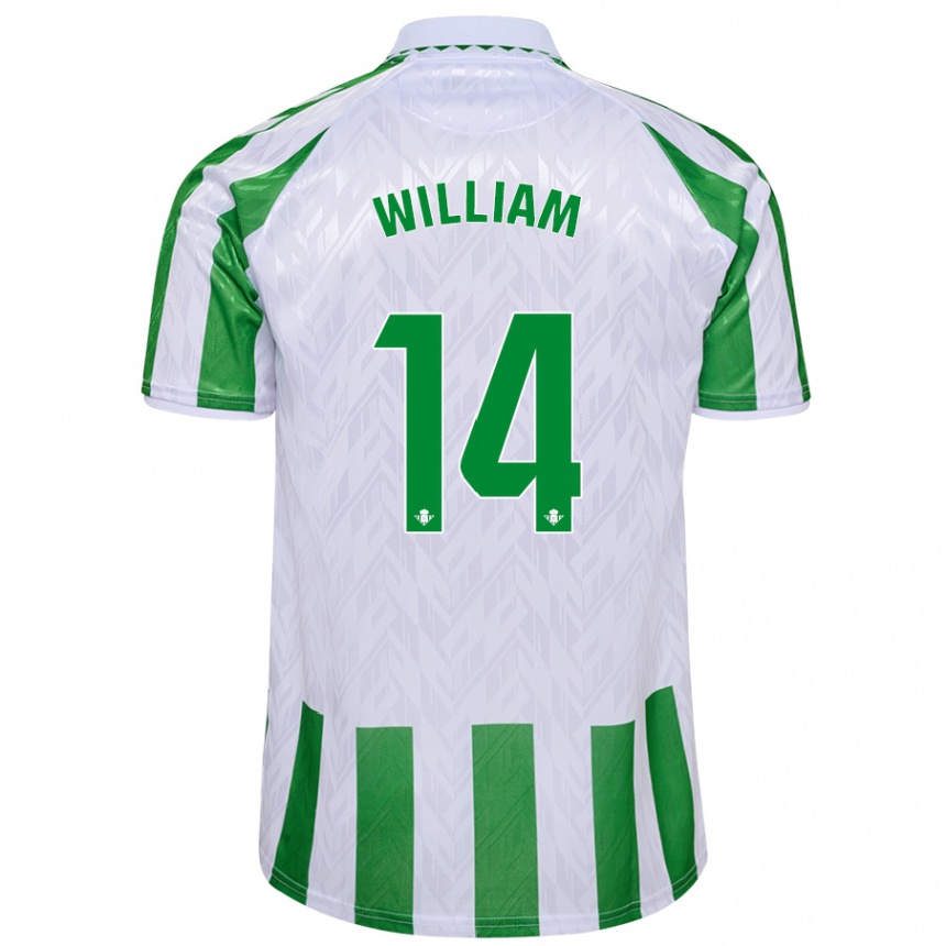 Niño Fútbol Camiseta William Carvalho #14 Verde Rayas Blancas 1ª Equipación 2024/25 México