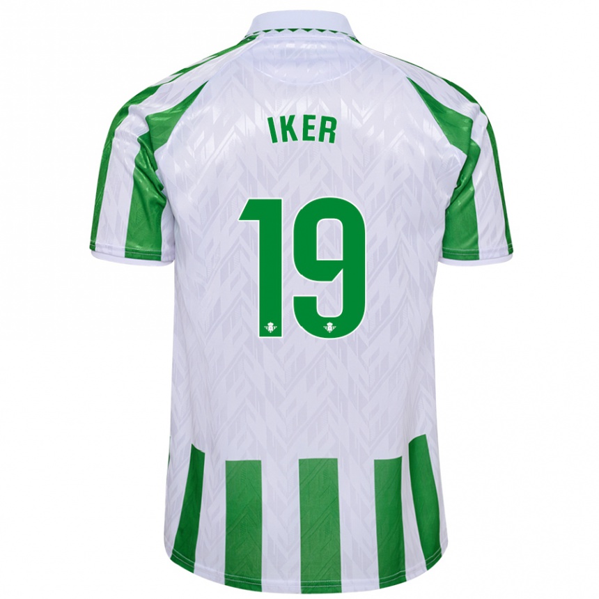 Niño Fútbol Camiseta Iker Losada #19 Verde Rayas Blancas 1ª Equipación 2024/25 México