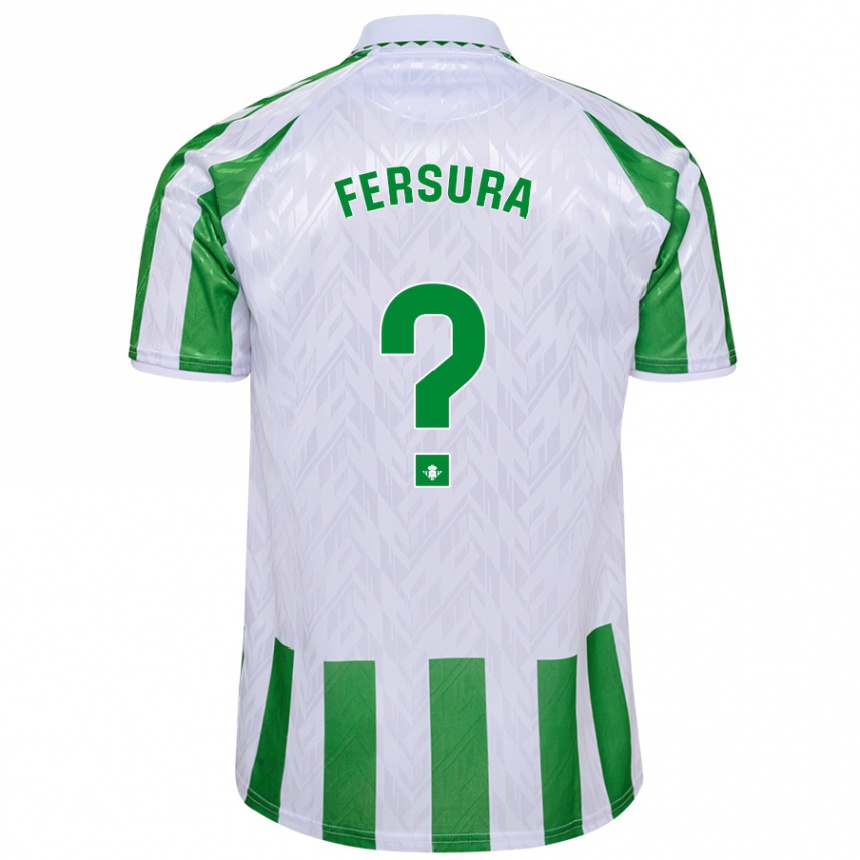 Niño Fútbol Camiseta João Fersura #0 Verde Rayas Blancas 1ª Equipación 2024/25 México